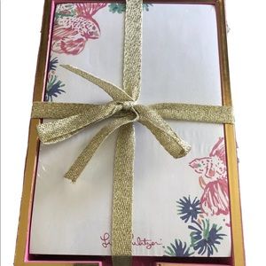 Lilly Pulitzer Tiki Pink Note Pads Gypsea Tray Set